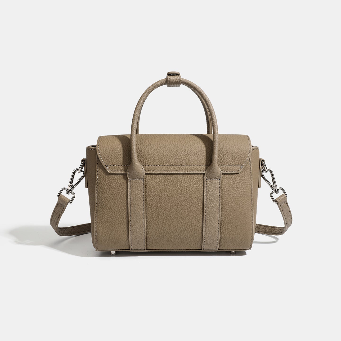 Women's Top-Grain Cowhide Vintage Twist-Lock Box Bag