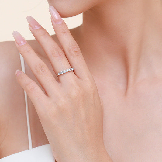 925 Sterling Silver Multi Stone Band Ring
