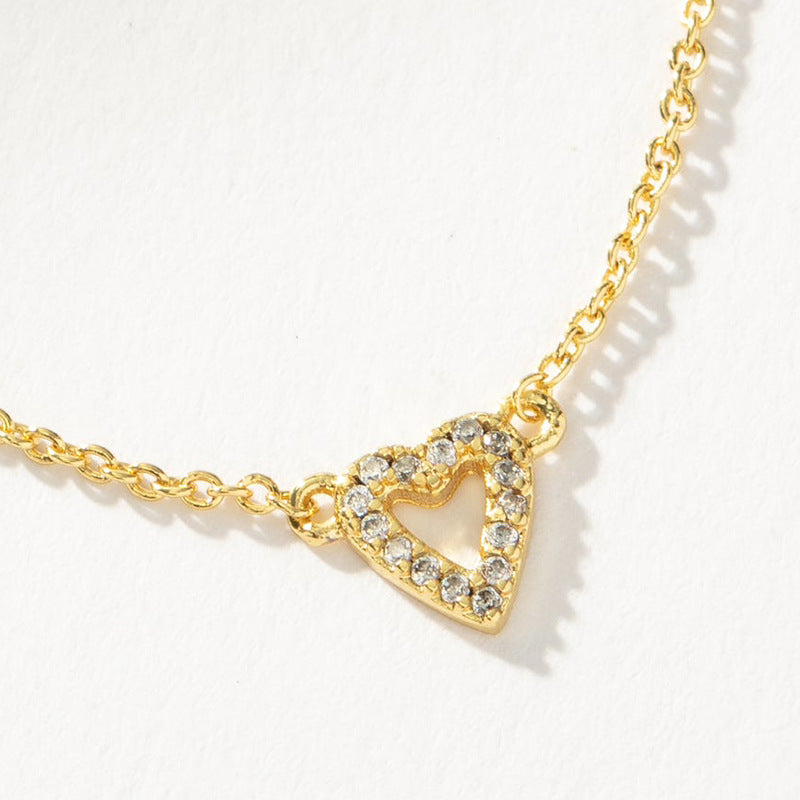 “Heartline” S925 Sterling Silver Minimalist Heart Necklace