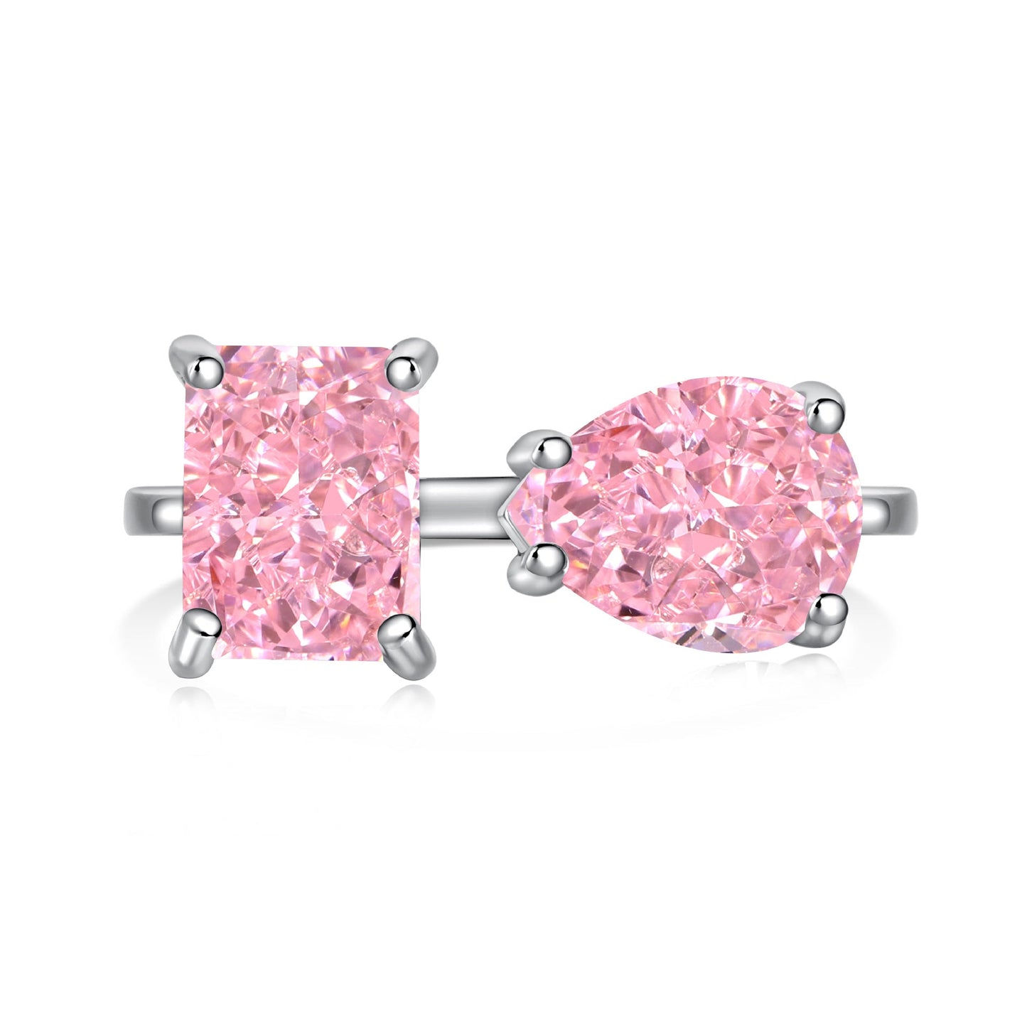 S925 Sterling Silver Pink CZ Ring – Morning Glow Design