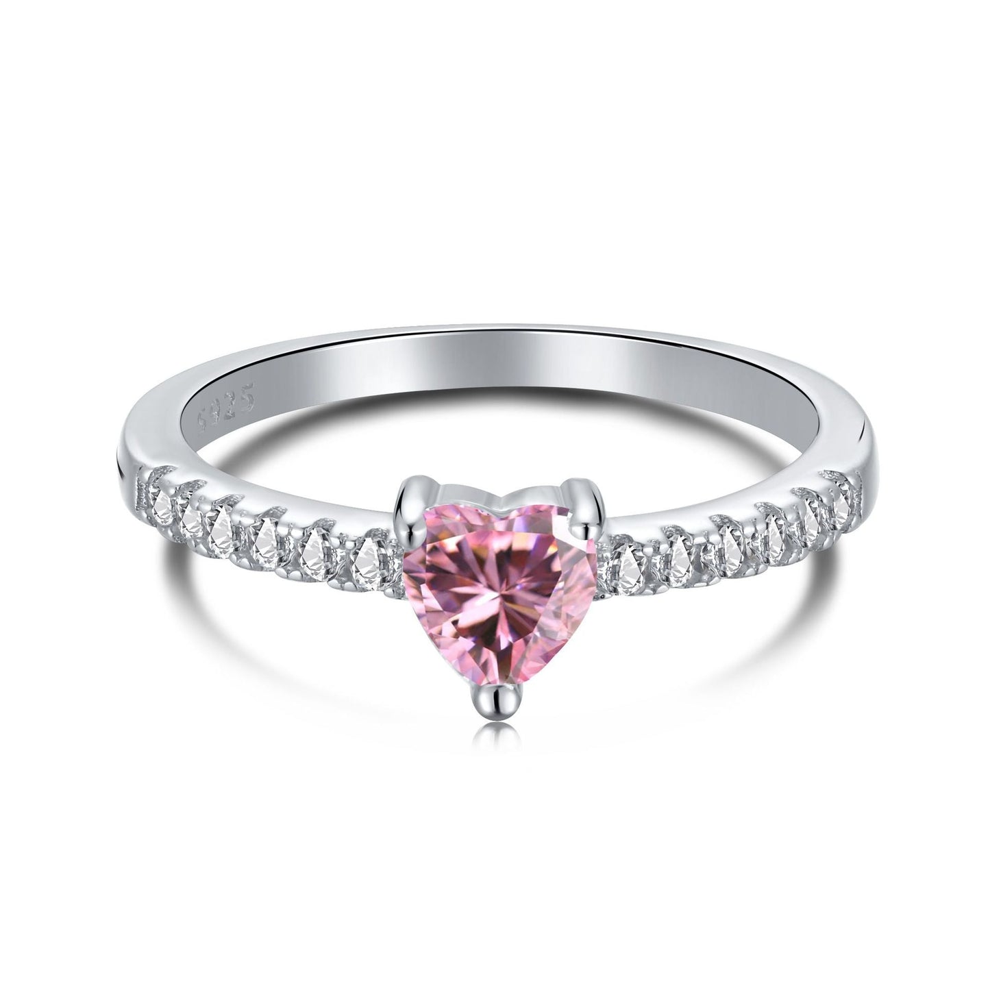 S925 Sterling Silver Pink CZ Ring – Morning Glow Design