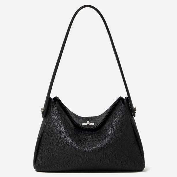 Women's Lychee-Grain Cowhide Convertible Hobo Bag