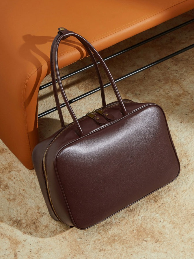Women's Smooth Full-Grain Cowhide Boxy Work Bag