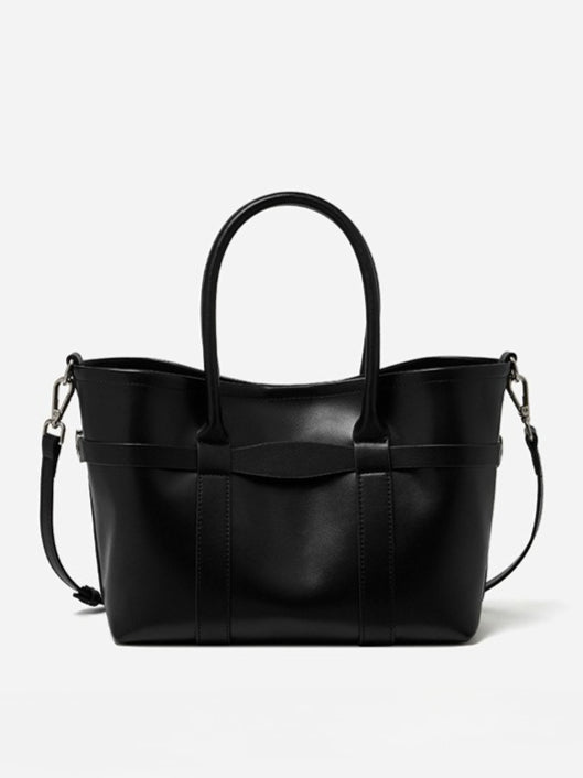 Women's Top-Grain Cowhide Convertible Tote with Inner Pouch