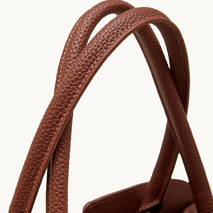 Women's Pebbled Cowhide Paneled Doctor-Style Work Bag