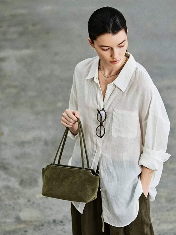 Women's Genuine Suede Leather Mini Shoulder Bag