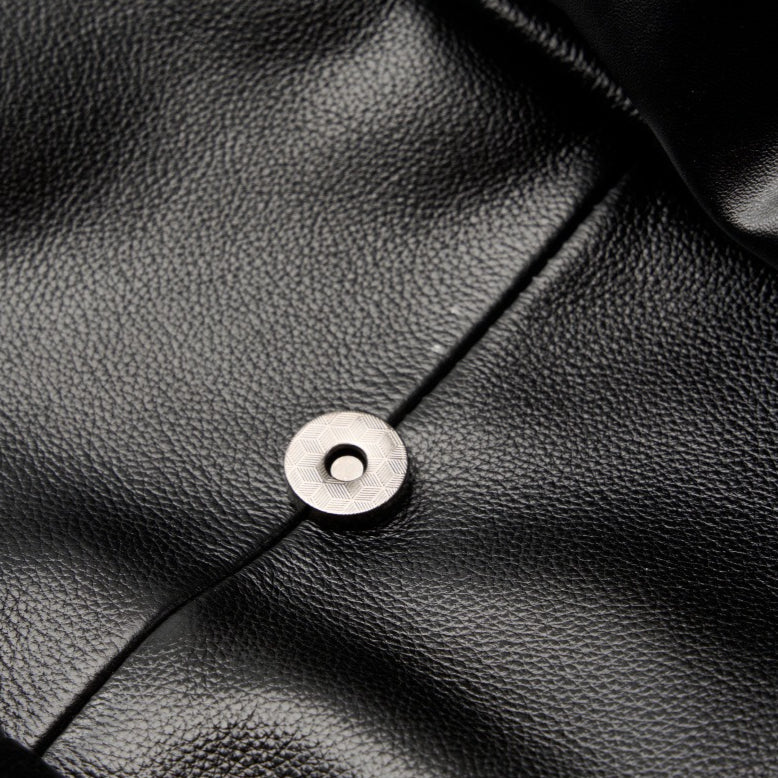 Women's Pebbled Cowhide Flap Backpack with Multiple Pockets