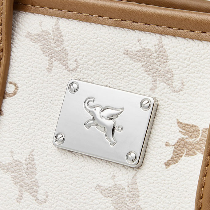 Women's Flying Elephant Monogram Mini Tote with Convertible Strap