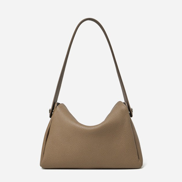 Women's Lychee-Grain Cowhide Convertible Hobo Bag
