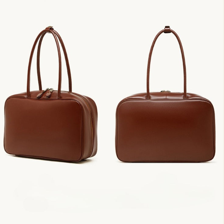 Women's Smooth Full-Grain Cowhide Boxy Work Bag