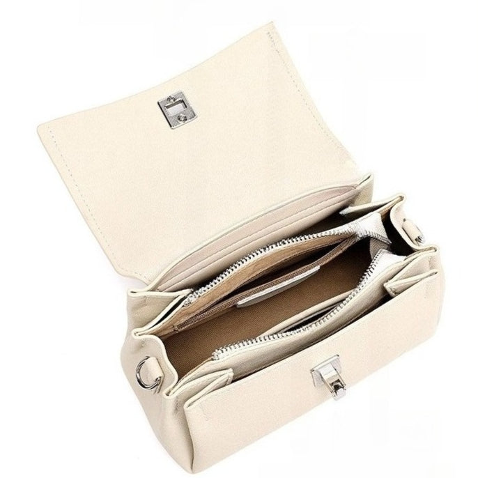 Women's Pebbled Cowhide Pillow Bag with Twist-Lock