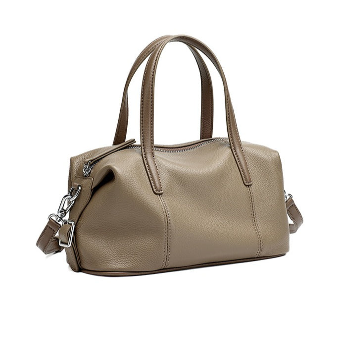 Women's Pebbled Cowhide Pillow Clutch Bag with Adjustable Strap