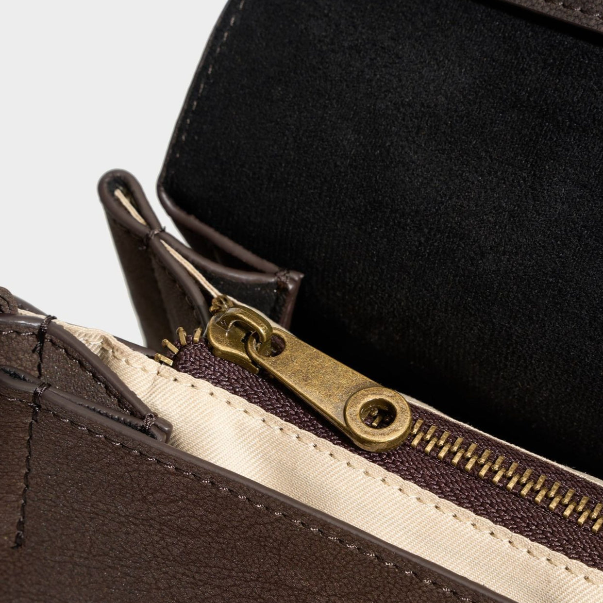 Women's Matte Cowhide Trapezoid Bag with Sculpted Handle