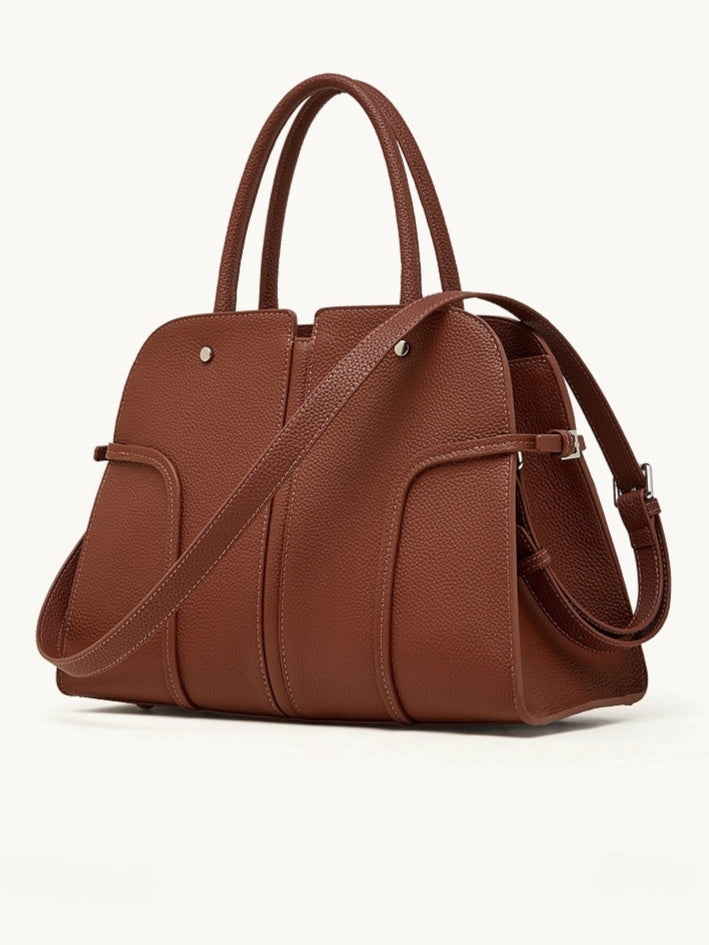 Women's Pebbled Cowhide Paneled Doctor-Style Work Bag