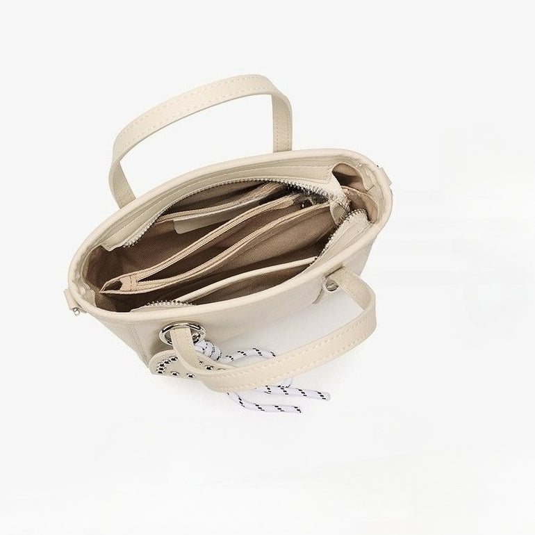 Women's Vegetable-Tanned Cowhide Mini Tote with Heart Charm
