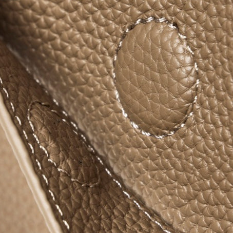 Women's Lychee-Grain Cowhide Flap Bag with Top Handle