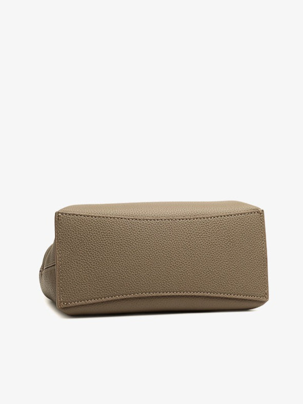 Women's Pebbled Cowhide Flap Crossbody Bag with Hidden Clasp
