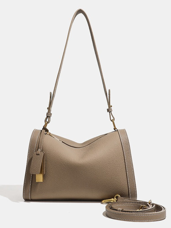 Women's Pebbled Cowhide Slouch Boston Shoulder Bag
