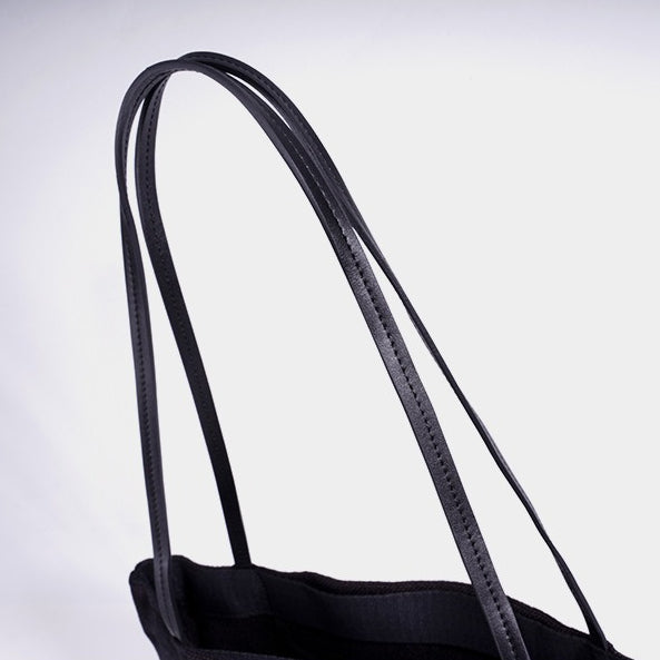 Women's Linen Tote Bag with Structured Base and Wide Straps