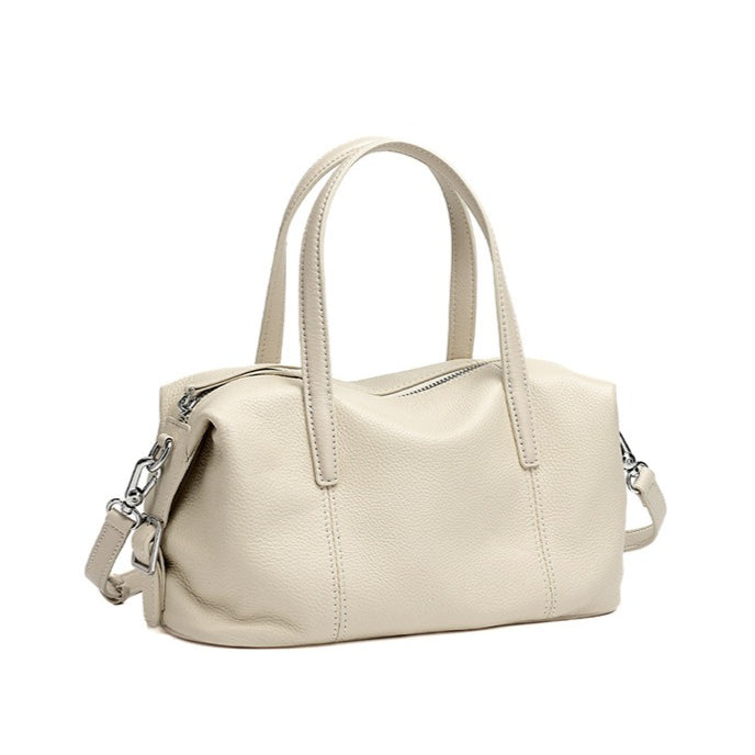 Women's Pebbled Cowhide Pillow Clutch Bag with Adjustable Strap