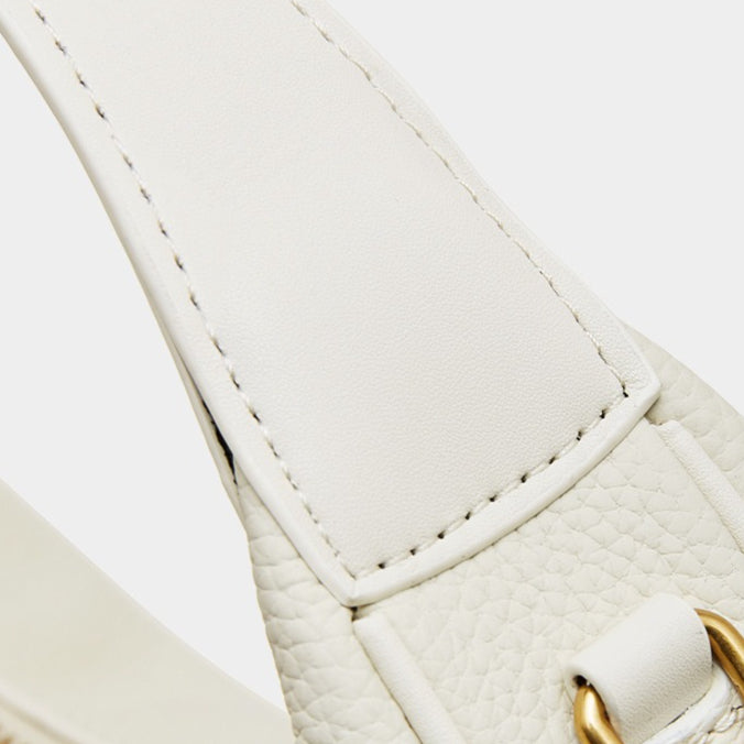 Women's Pebbled Cowhide Crescent Hobo Bag with Convertible Strap