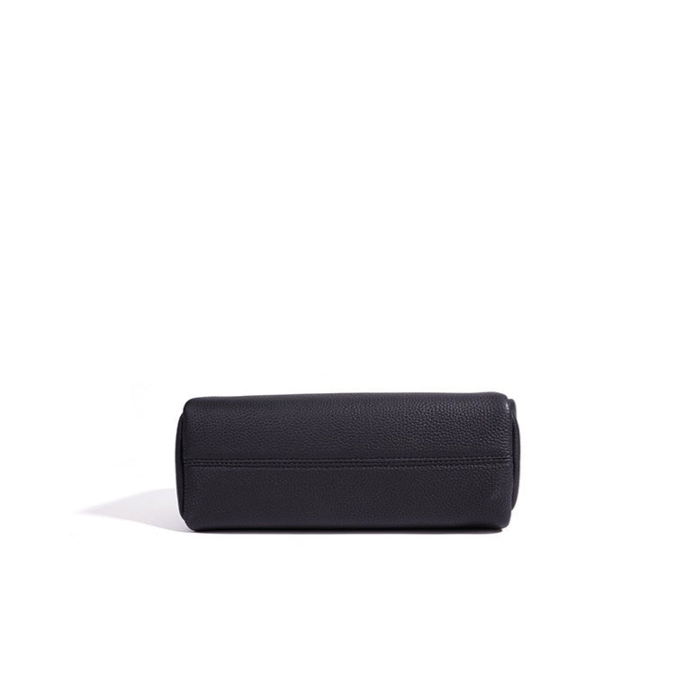 Women's Pebbled Cowhide Sleek Shoulder Clutch Bag