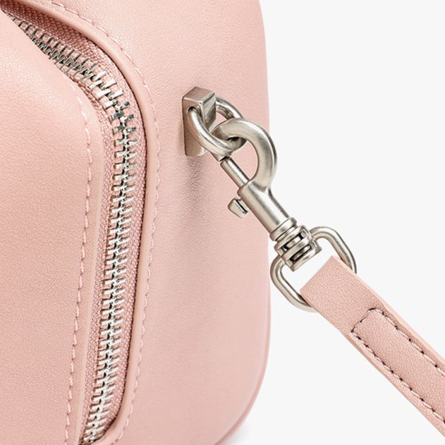 Women's Genuine Leather Mini Boston Bag with Star Charm