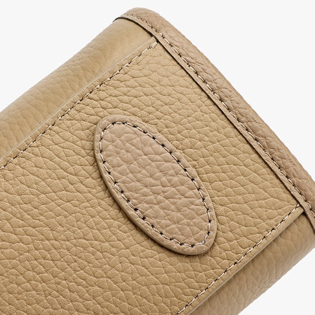 Women's Pebbled Cowhide Kelly Bag with Metal Turn-Lock