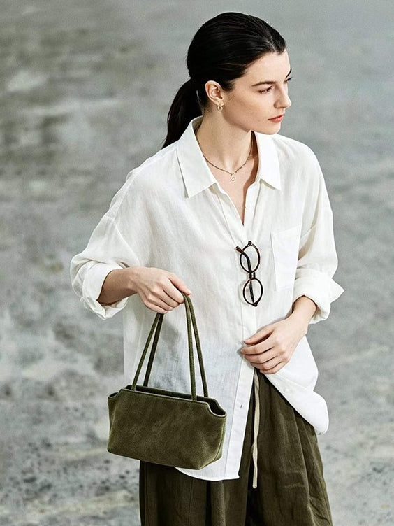 Women's Genuine Suede Leather Mini Shoulder Bag