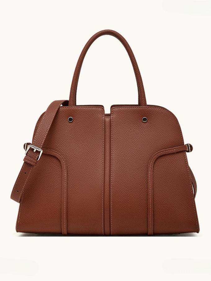 Women's Pebbled Cowhide Paneled Doctor-Style Work Bag