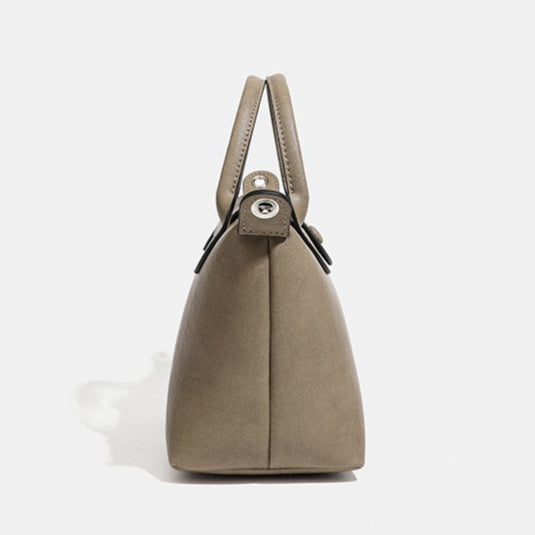 Women's Genuine Leather Dumpling Bag with Detachable Strap