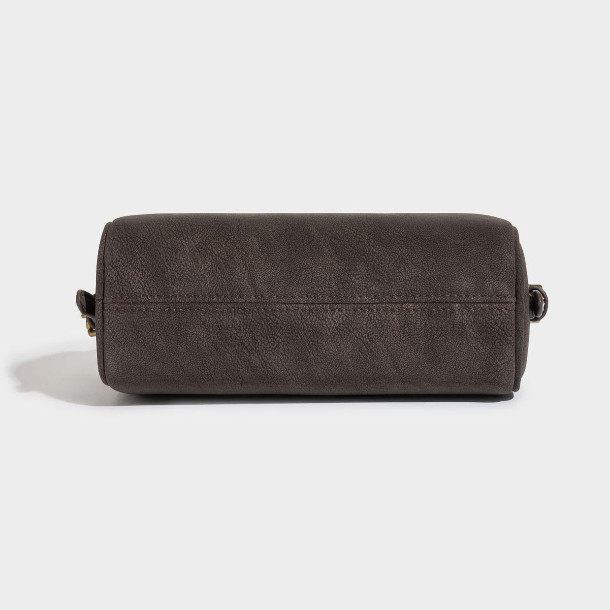 Women's Matte Cowhide Mini Cylinder Bag with Leather Charm