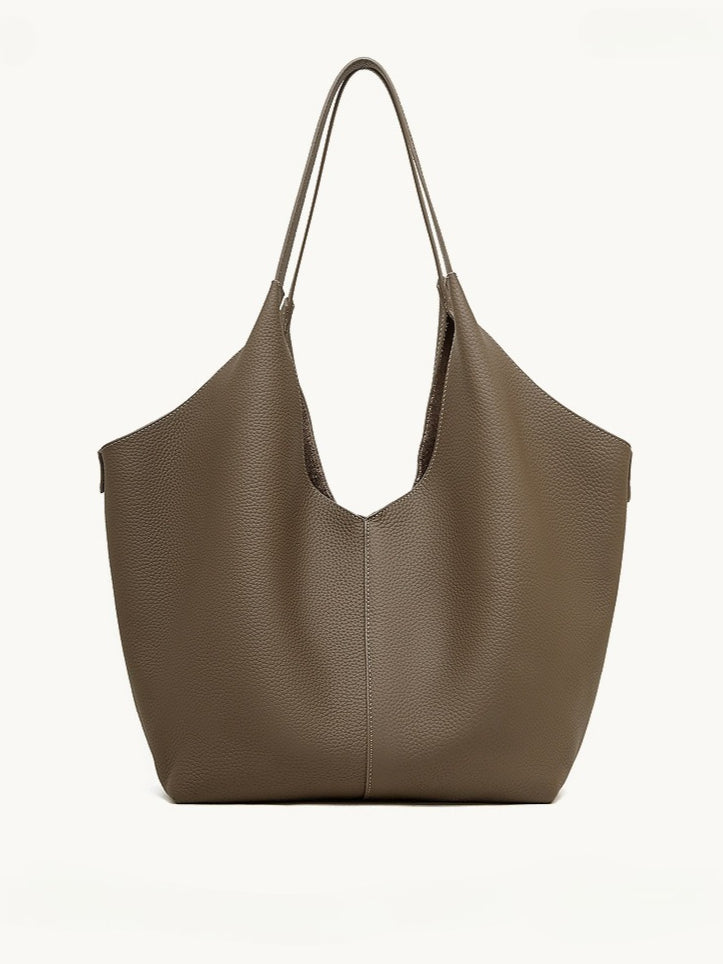 Women's Pebbled Cowhide V-Cut Hobo Shoulder Bag