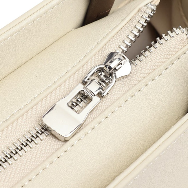 Women's Nappa Cowhide Turn-Lock Satchel with Detachable Strap