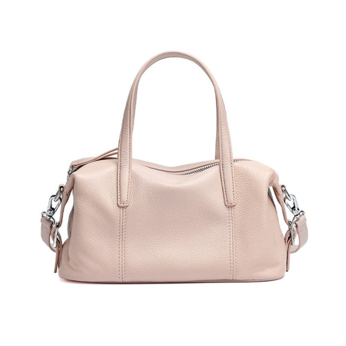 Women's Pebbled Cowhide Pillow Clutch Bag with Adjustable Strap
