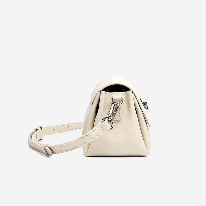 Women's Pebbled Cowhide Pillow Bag with Twist-Lock
