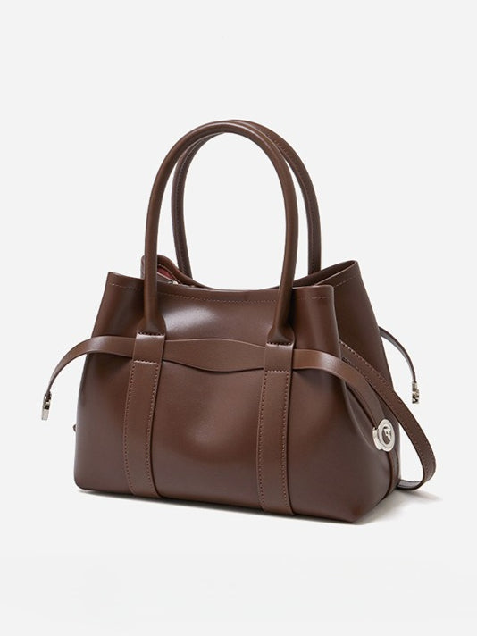 Women's Top-Grain Cowhide Convertible Tote with Inner Pouch