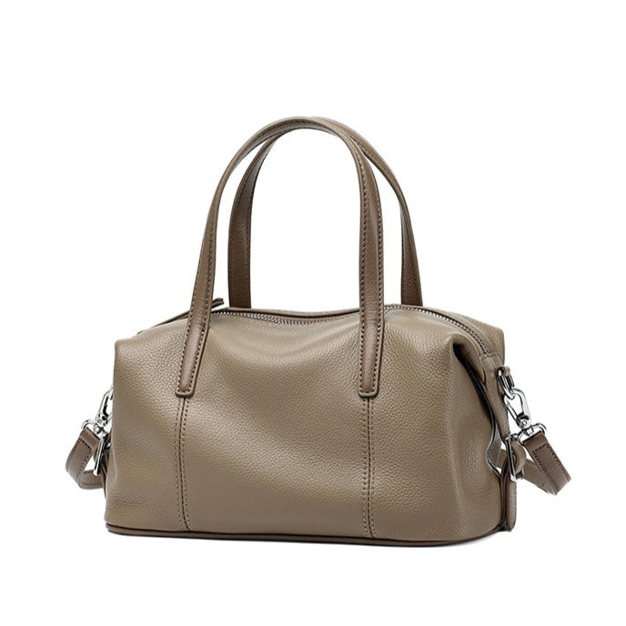 Women's Pebbled Cowhide Pillow Clutch Bag with Adjustable Strap