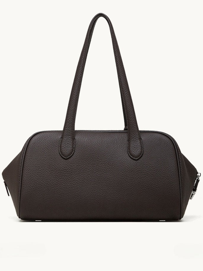 Women's Pebbled Cowhide East-West Bowling Tote Bag