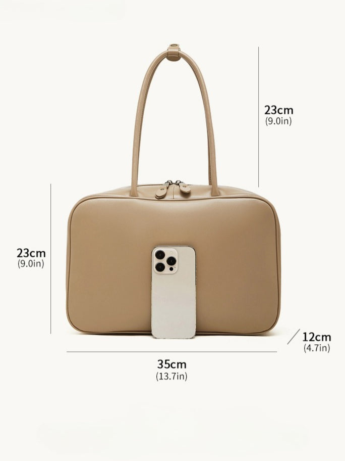 Women's Smooth Full-Grain Cowhide Boxy Work Bag