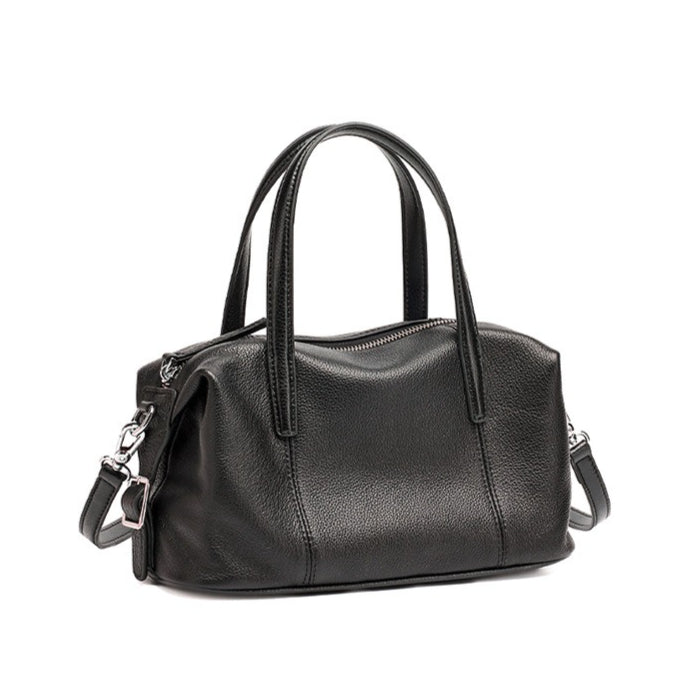 Women's Pebbled Cowhide Pillow Clutch Bag with Adjustable Strap