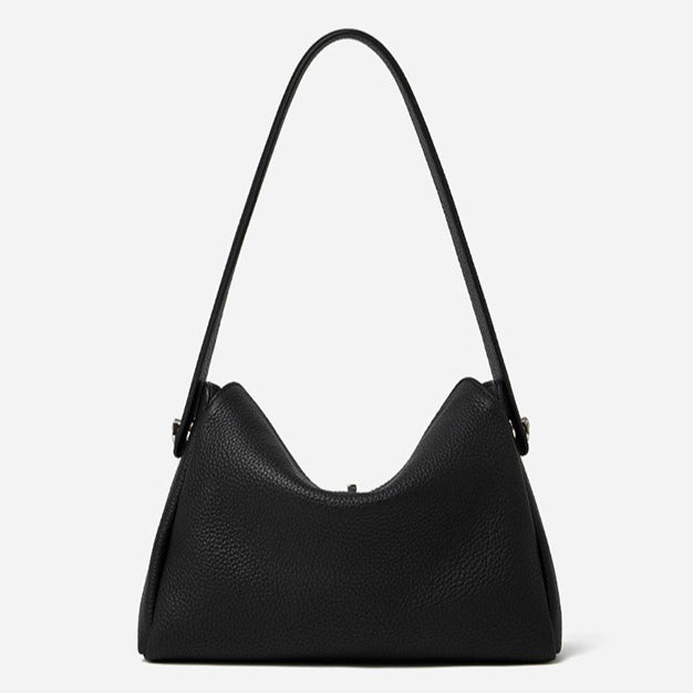 Women's Lychee-Grain Cowhide Convertible Hobo Bag