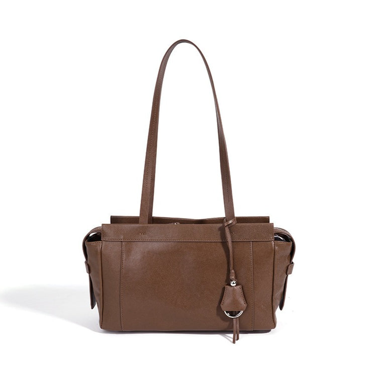 Women's Soft Cowhide Leather Shoulder Clutch Bag