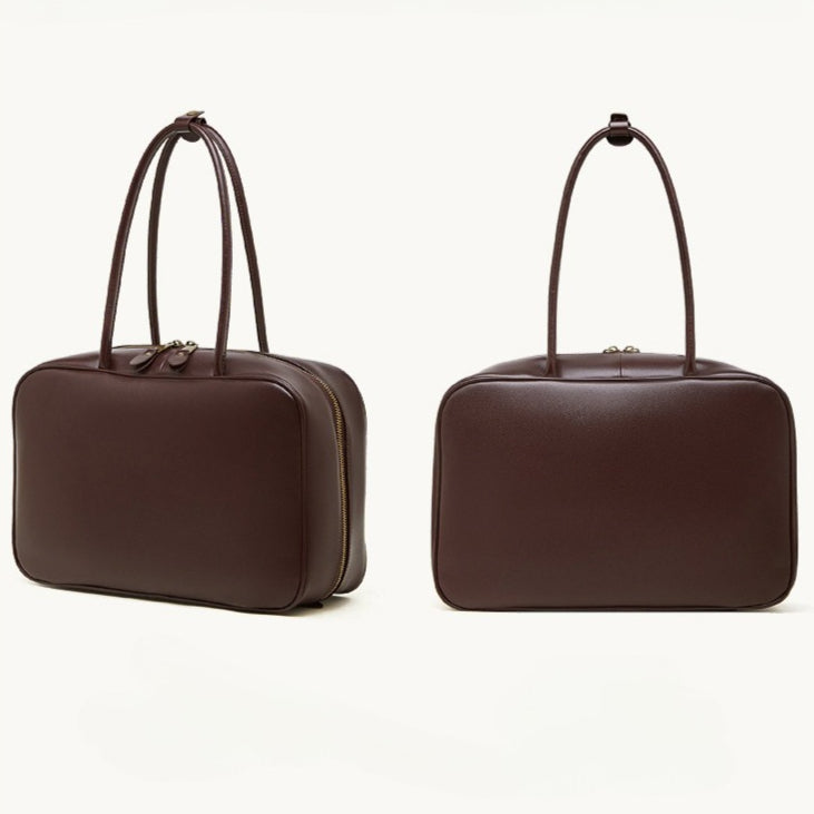 Women's Smooth Full-Grain Cowhide Boxy Work Bag