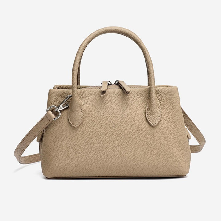 Women's Pebbled Cowhide Mini Tote Bag with Detachable Strap