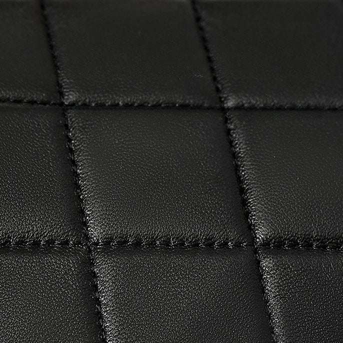 Women's Quilted Sheepskin Chain Mini Tote Bag